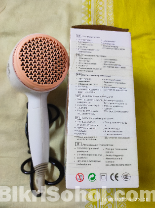 KEMEY KM-3365 Hot And Normal Air Foldable Hair Dryer